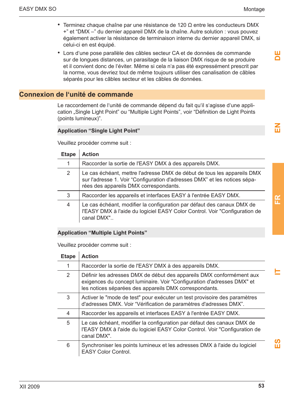 De en fr it es | OSRAM EASY DMX 16x4 SO User Manual | Page 53 / 114