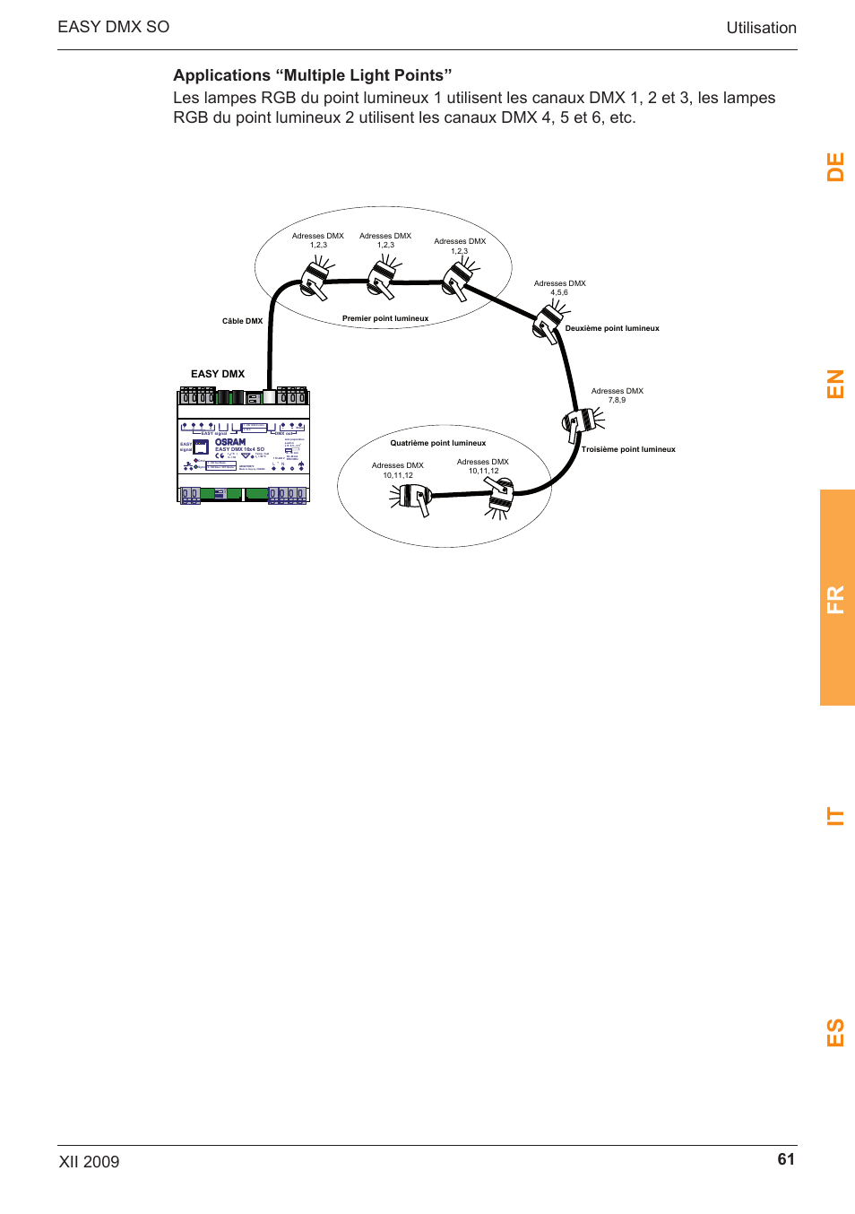 De en fr it es, Easy dmx | OSRAM EASY DMX 16x4 SO User Manual | Page 61 / 114
