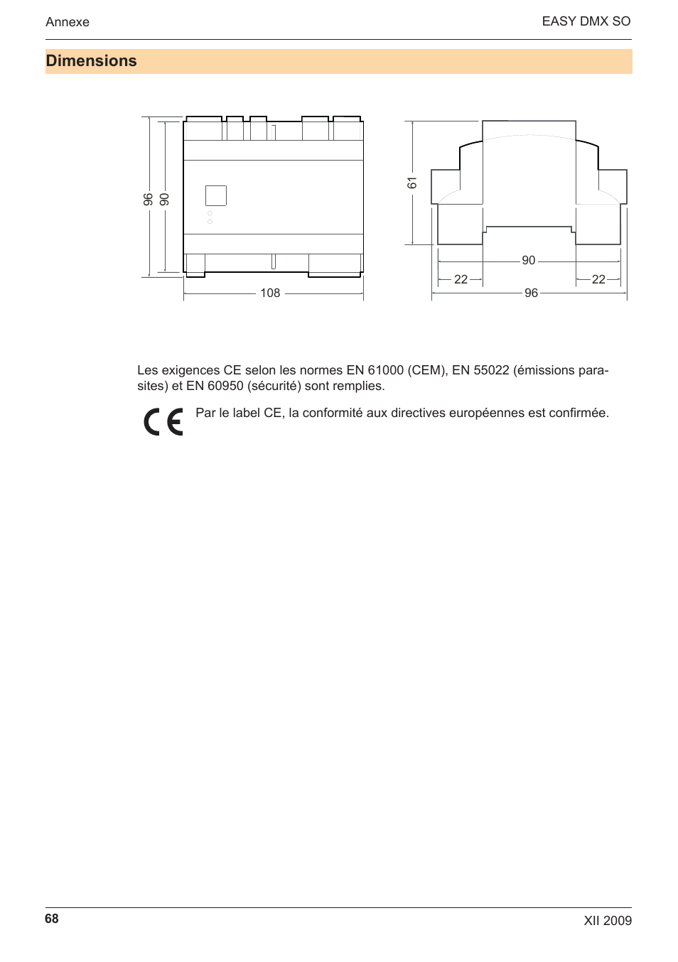 Dimensions | OSRAM EASY DMX 16x4 SO User Manual | Page 68 / 114