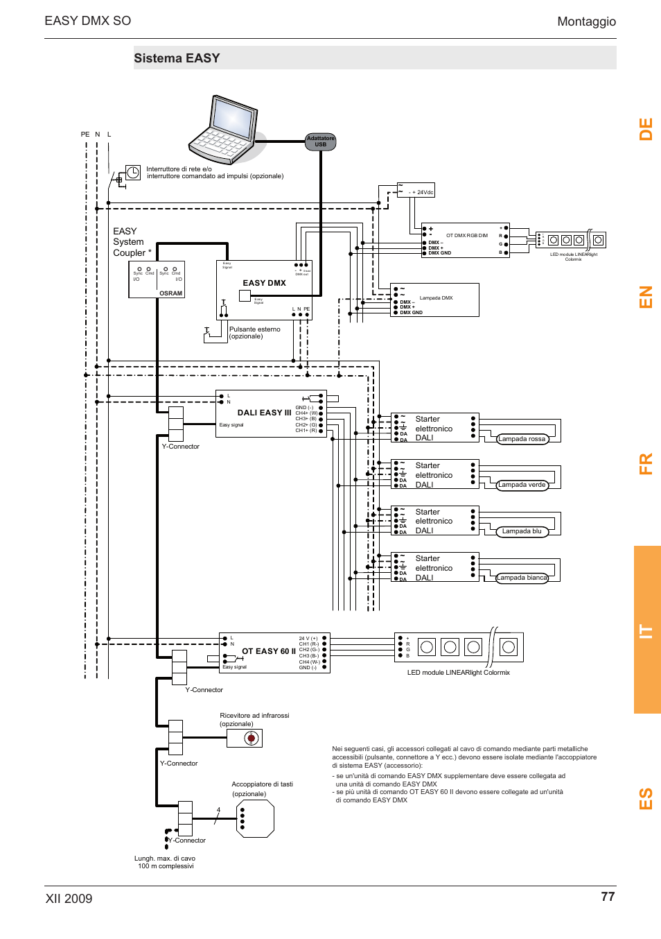 De en fr it es, Easy system coupler | OSRAM EASY DMX 16x4 SO User Manual | Page 77 / 114