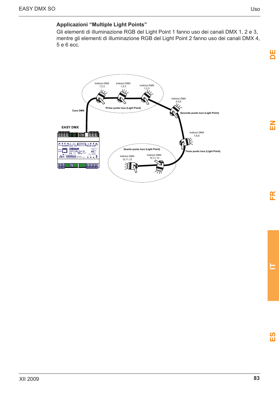 De en fr it es, Easy dmx | OSRAM EASY DMX 16x4 SO User Manual | Page 83 / 114