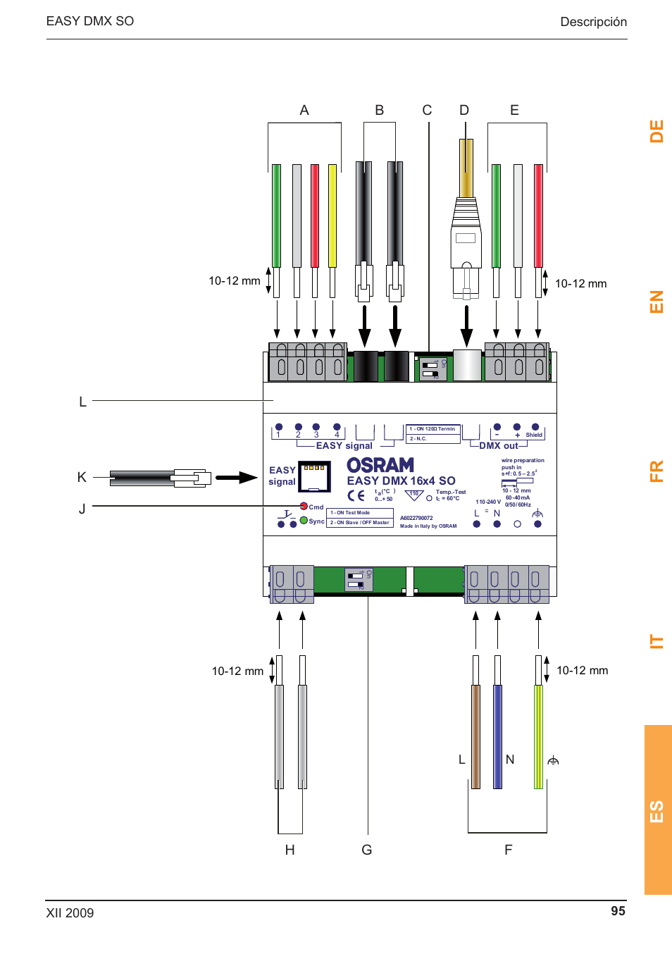 De en fr it es | OSRAM EASY DMX 16x4 SO User Manual | Page 95 / 114