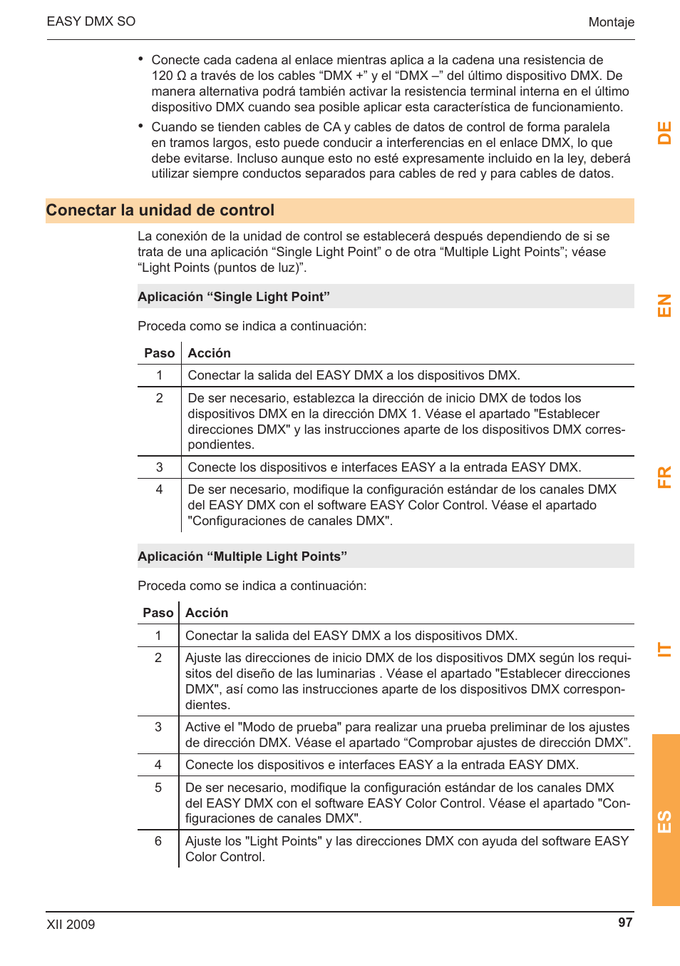 De en fr it es | OSRAM EASY DMX 16x4 SO User Manual | Page 97 / 114