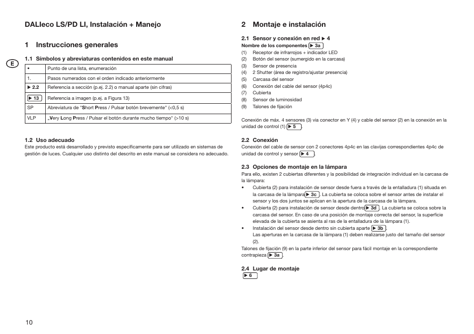 2 montaje e instalación | OSRAM DALIeco LS User Manual | Page 10 / 16