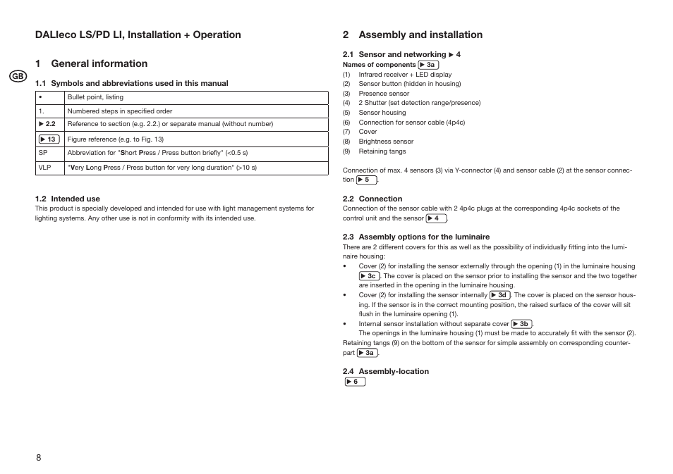 2 assembly and installation | OSRAM DALIeco LS User Manual | Page 8 / 16