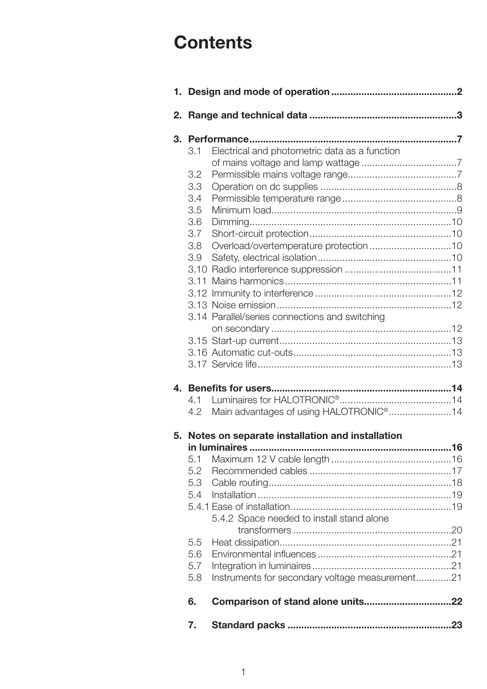 OSRAM HALOTRONIC-PROFESSIONAL HTL User Manual | Page 2 / 25