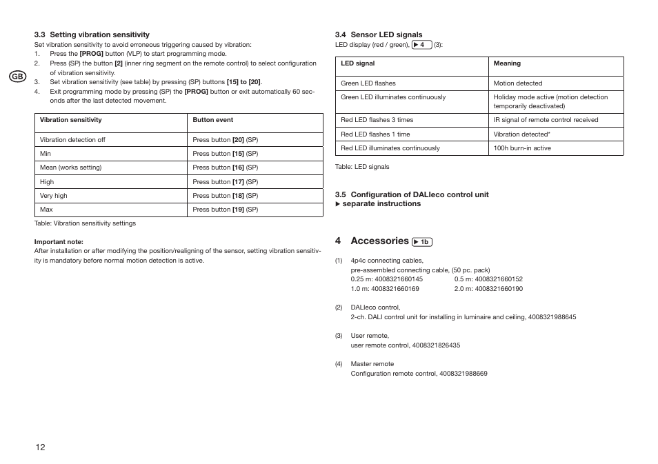 4 accessories | OSRAM HF LS LI User Manual | Page 12 / 28