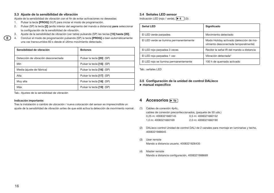 4 accesorios | OSRAM HF LS LI User Manual | Page 16 / 28