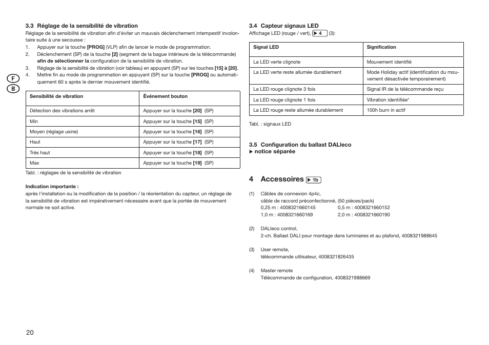 4 accessoires | OSRAM HF LS LI User Manual | Page 20 / 28
