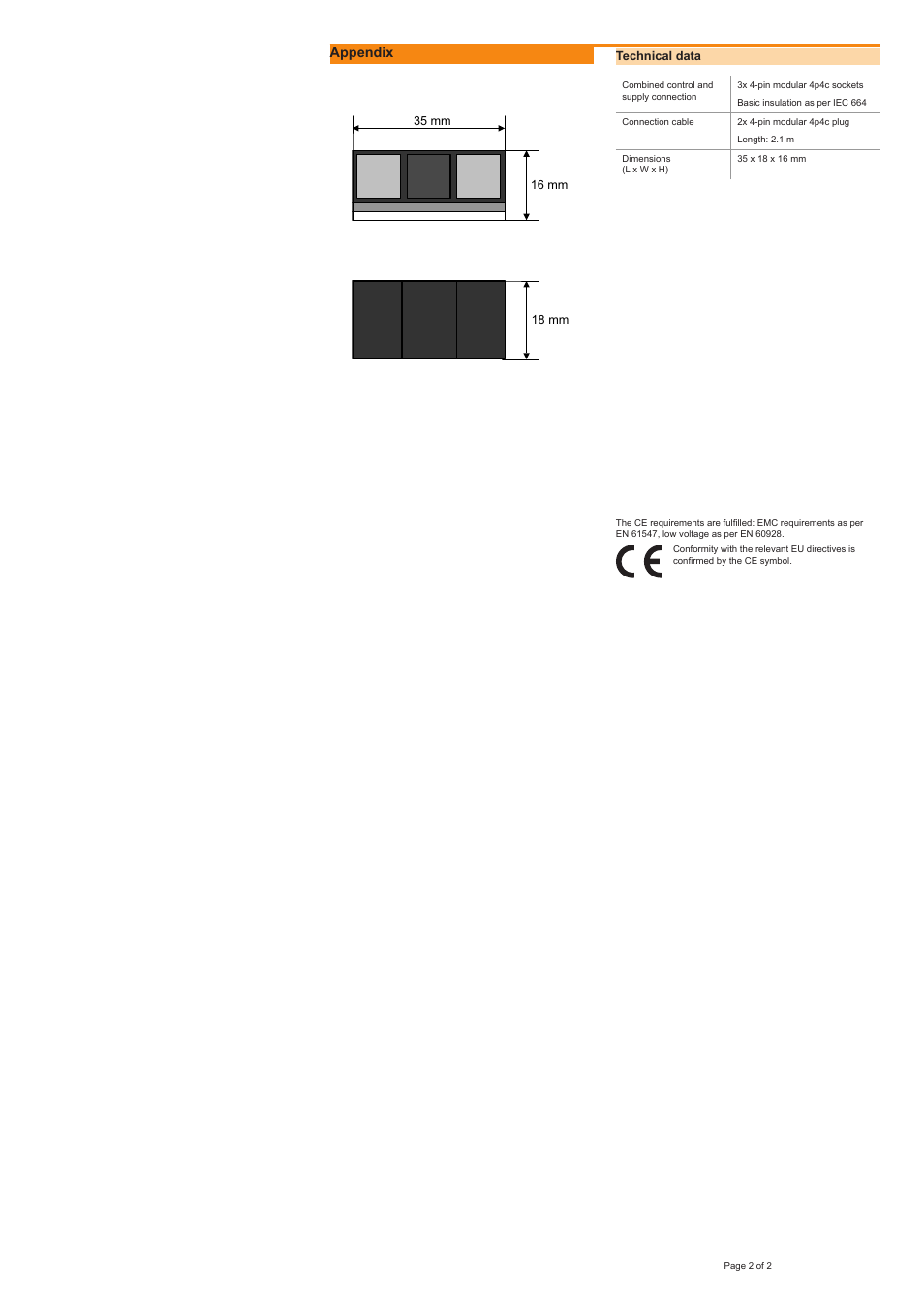 Appendix | OSRAM Y-CONNECTOR User Manual | Page 2 / 2
