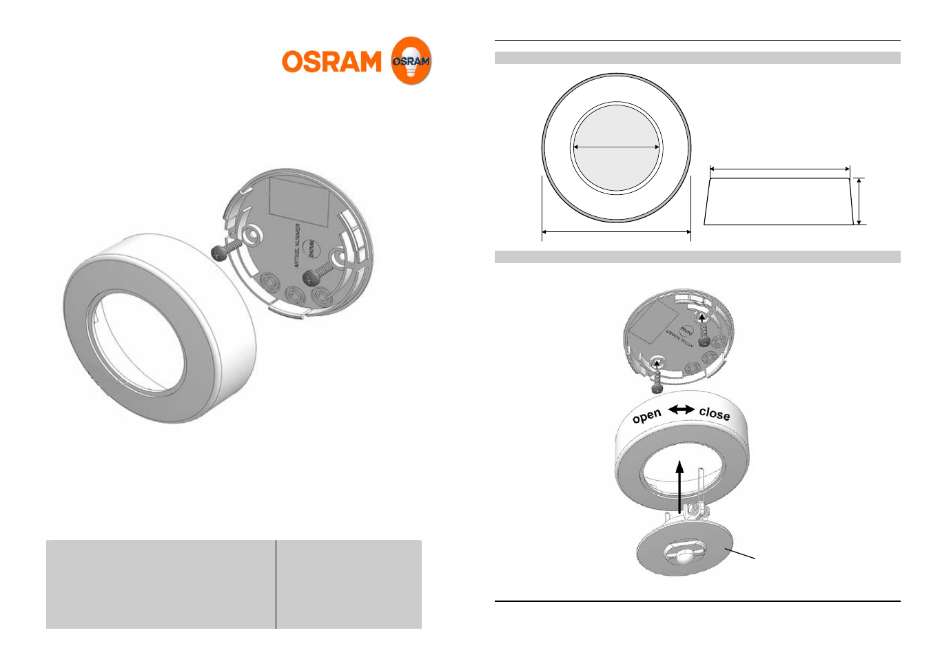 OSRAM SENSOR KIT User Manual | 1 page