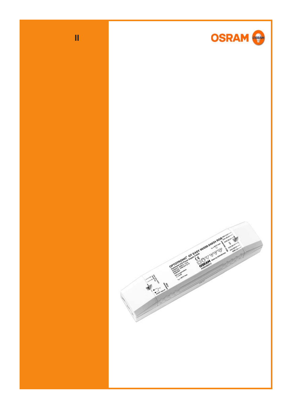 OSRAM OPTOTRONIC OT EASY 60 II User Manual | 19 pages