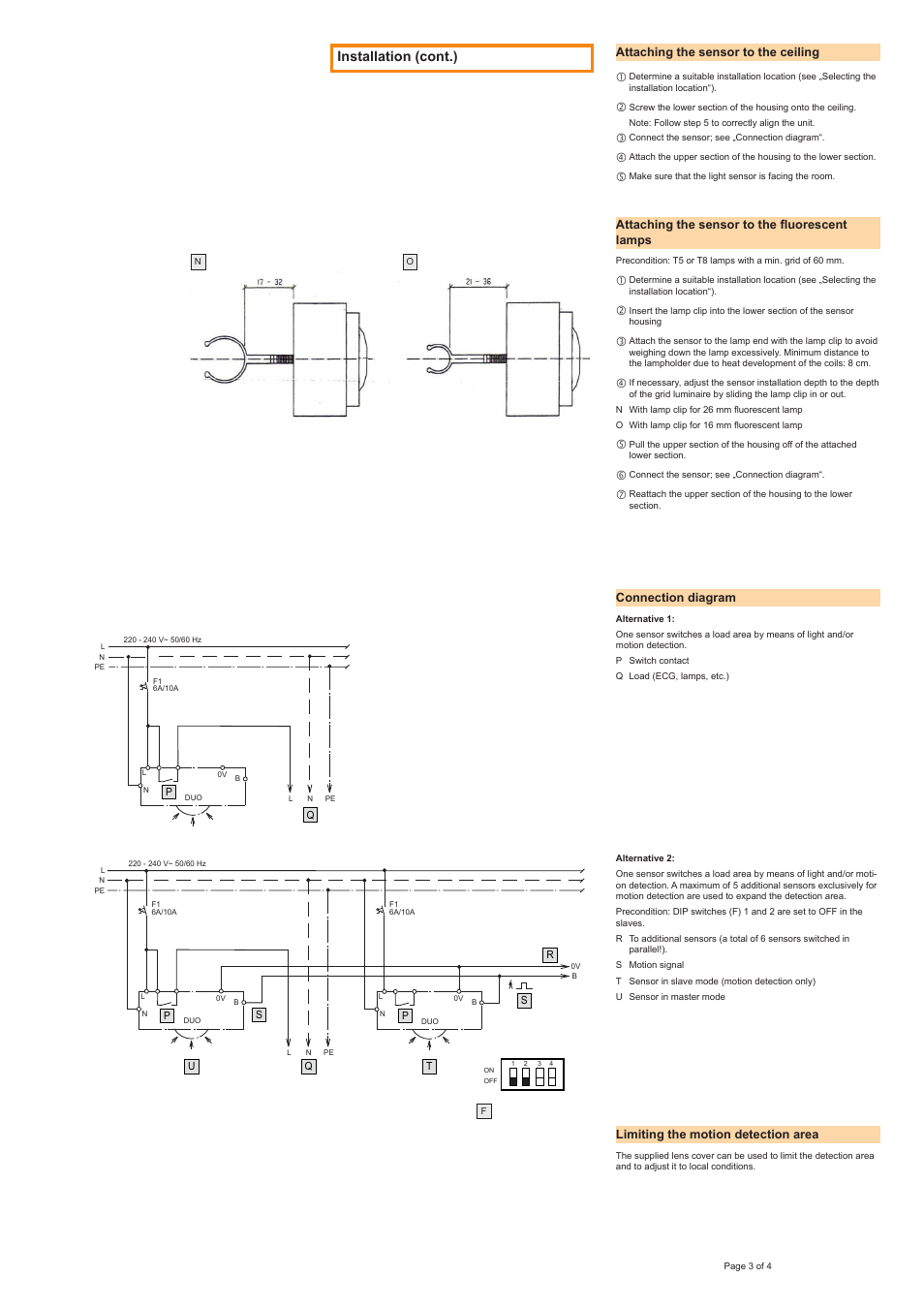 Installation (cont.) | OSRAM DUO User Manual | Page 3 / 4