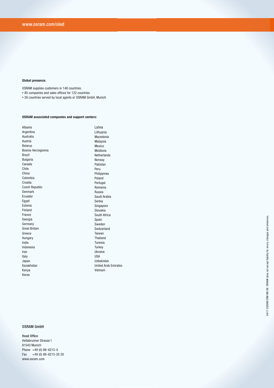 OSRAM ORBEOS Components User Manual | Page 20 / 20