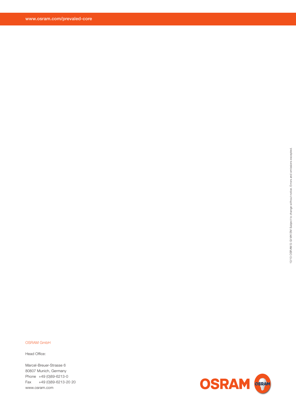 OSRAM PrevaLED Core Z3 User Manual | Page 20 / 20