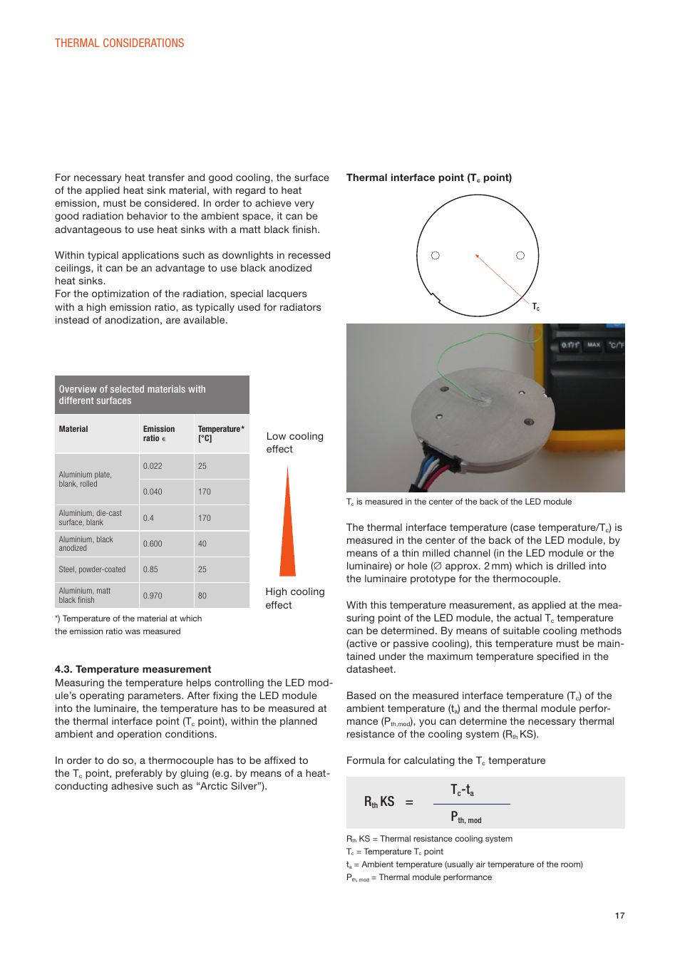 Thermal considerations | OSRAM PrevaLED Core Z2 User Manual | Page 17 / 27