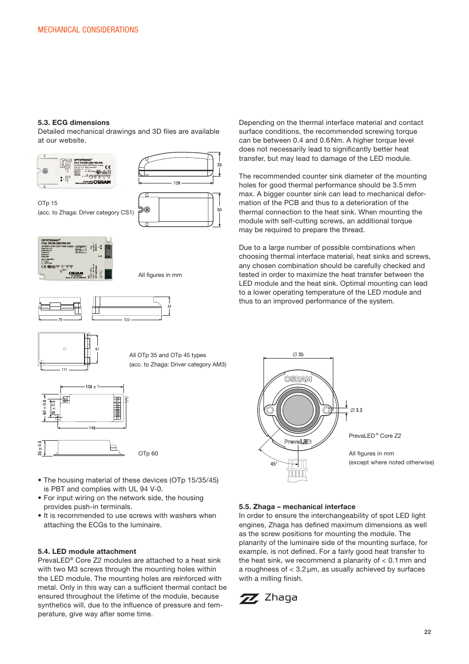 OSRAM PrevaLED Core Z2 User Manual | Page 22 / 27