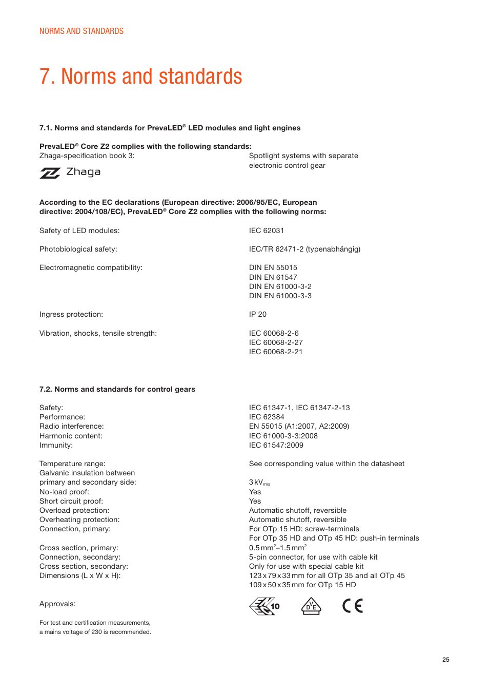 Norms and standards | OSRAM PrevaLED Core Z2 User Manual | Page 25 / 27