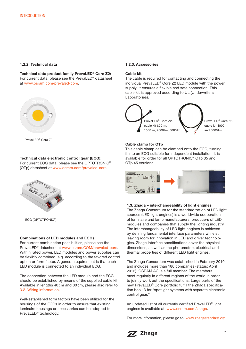 Introduction | OSRAM PrevaLED Core Z2 User Manual | Page 7 / 27