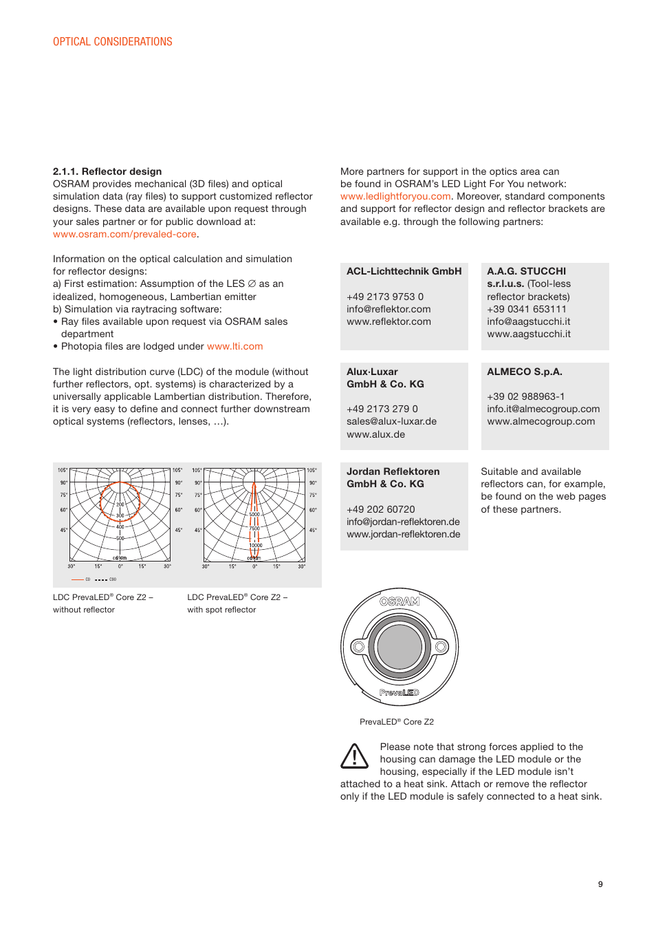 OSRAM PrevaLED Core Z2 User Manual | Page 9 / 27