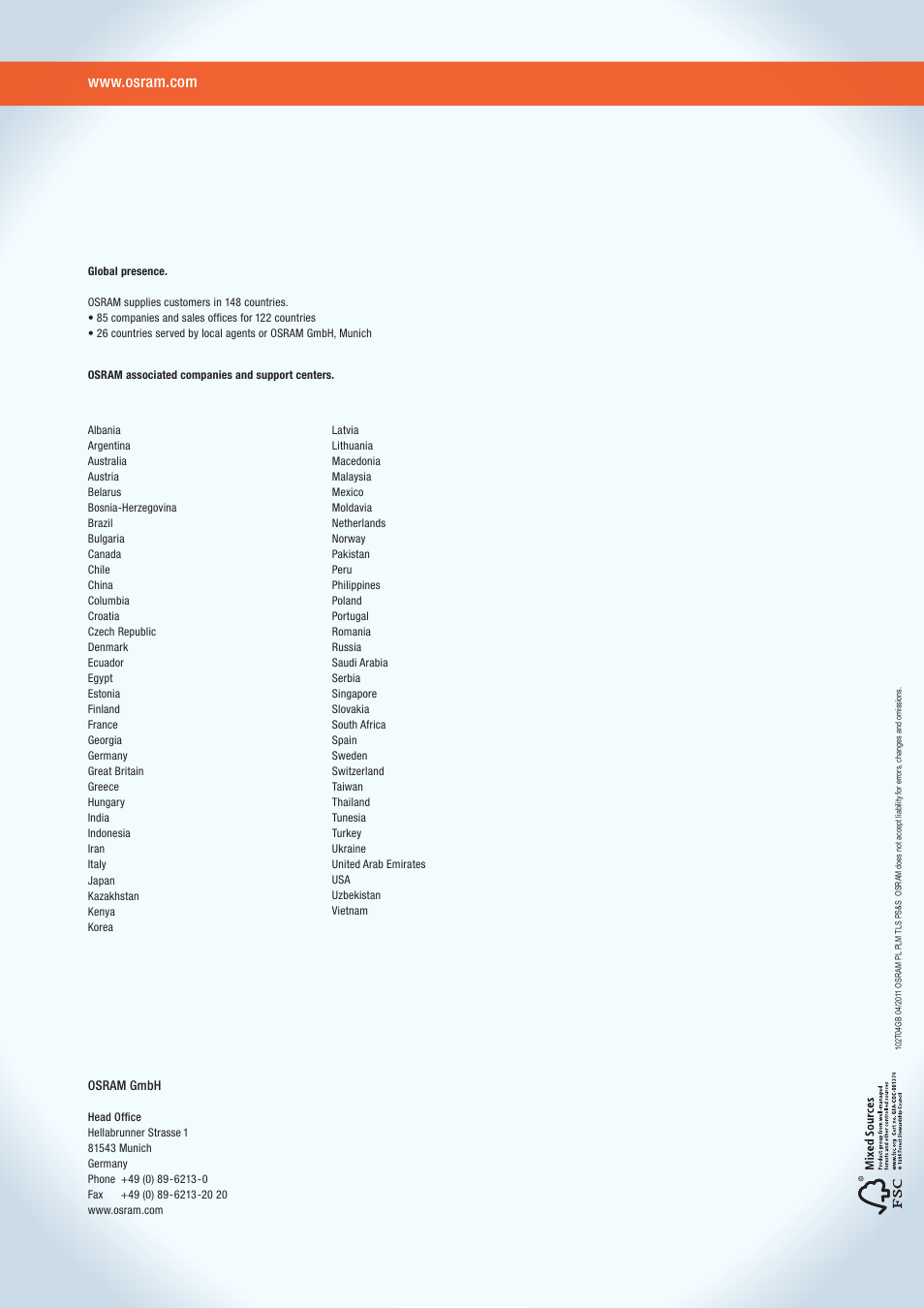 OSRAM DULUX F User Manual | Page 108 / 108