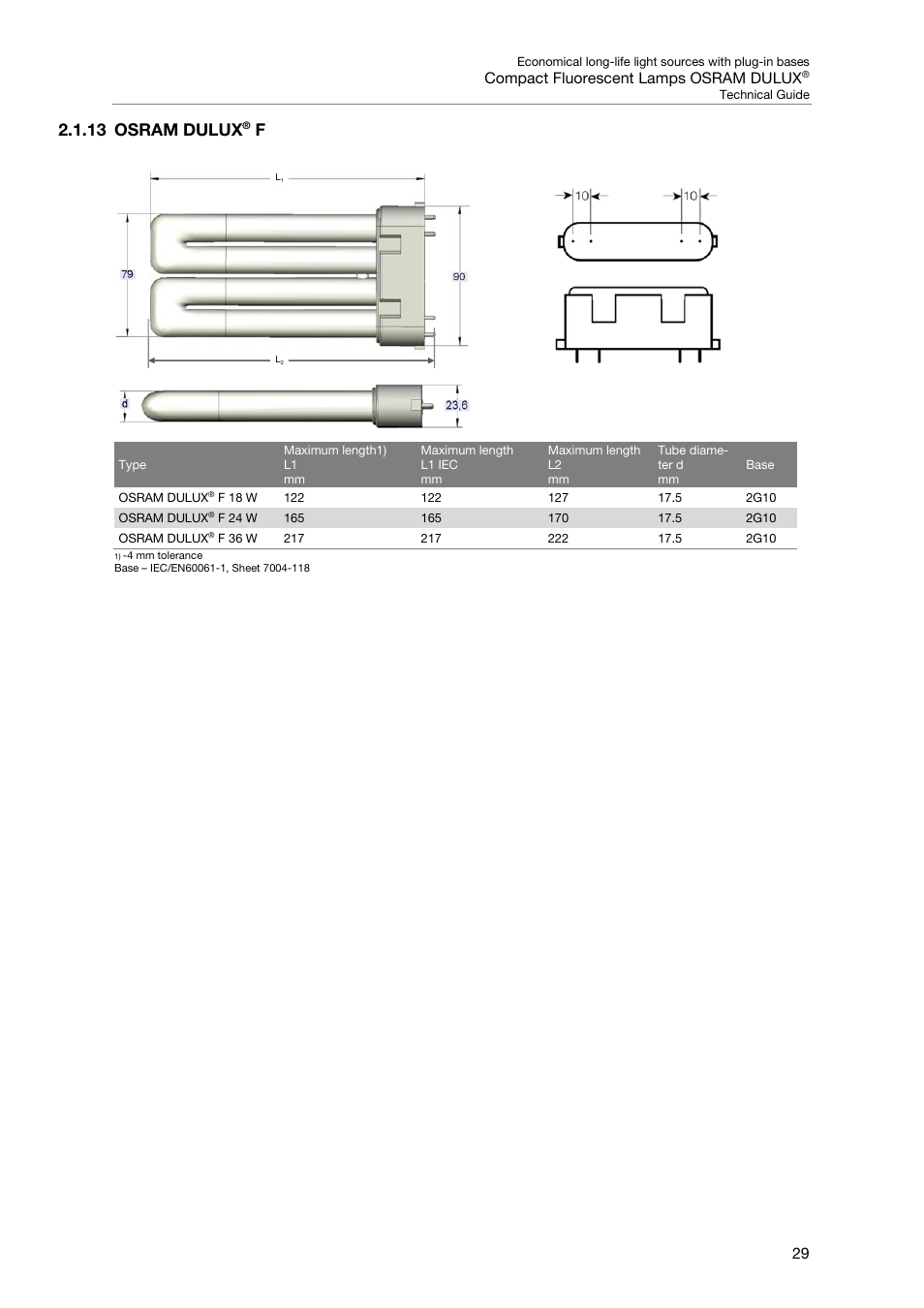 13 osram dulux® f, 13 osram dulux | OSRAM DULUX F User Manual | Page 31 / 108