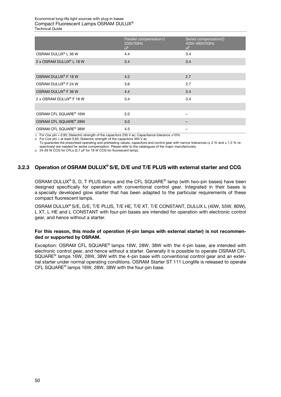 3 operation of osram dulux | OSRAM DULUX F User Manual | Page 52 / 108