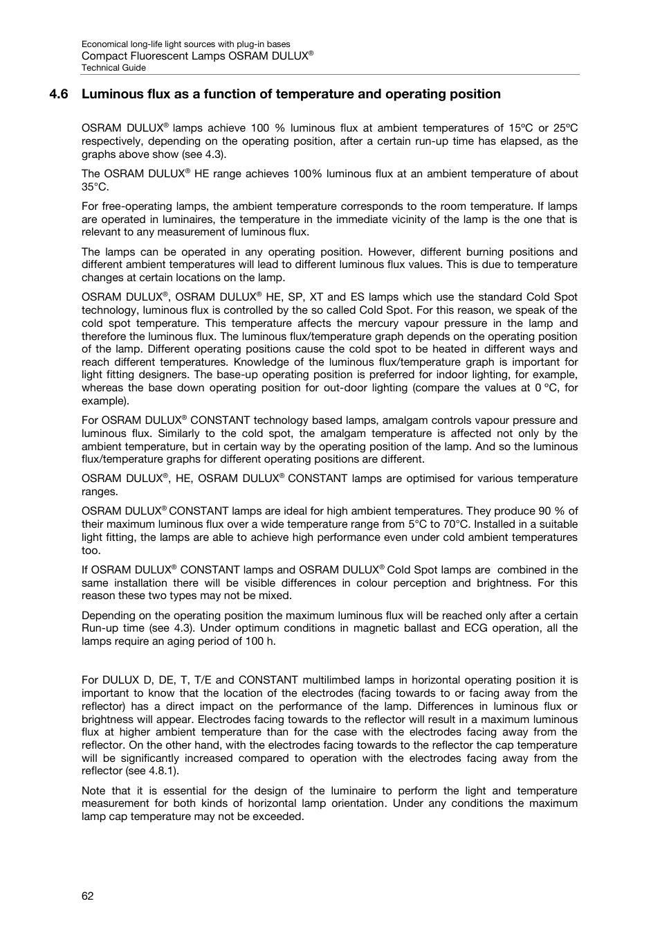 OSRAM DULUX F User Manual | Page 64 / 108