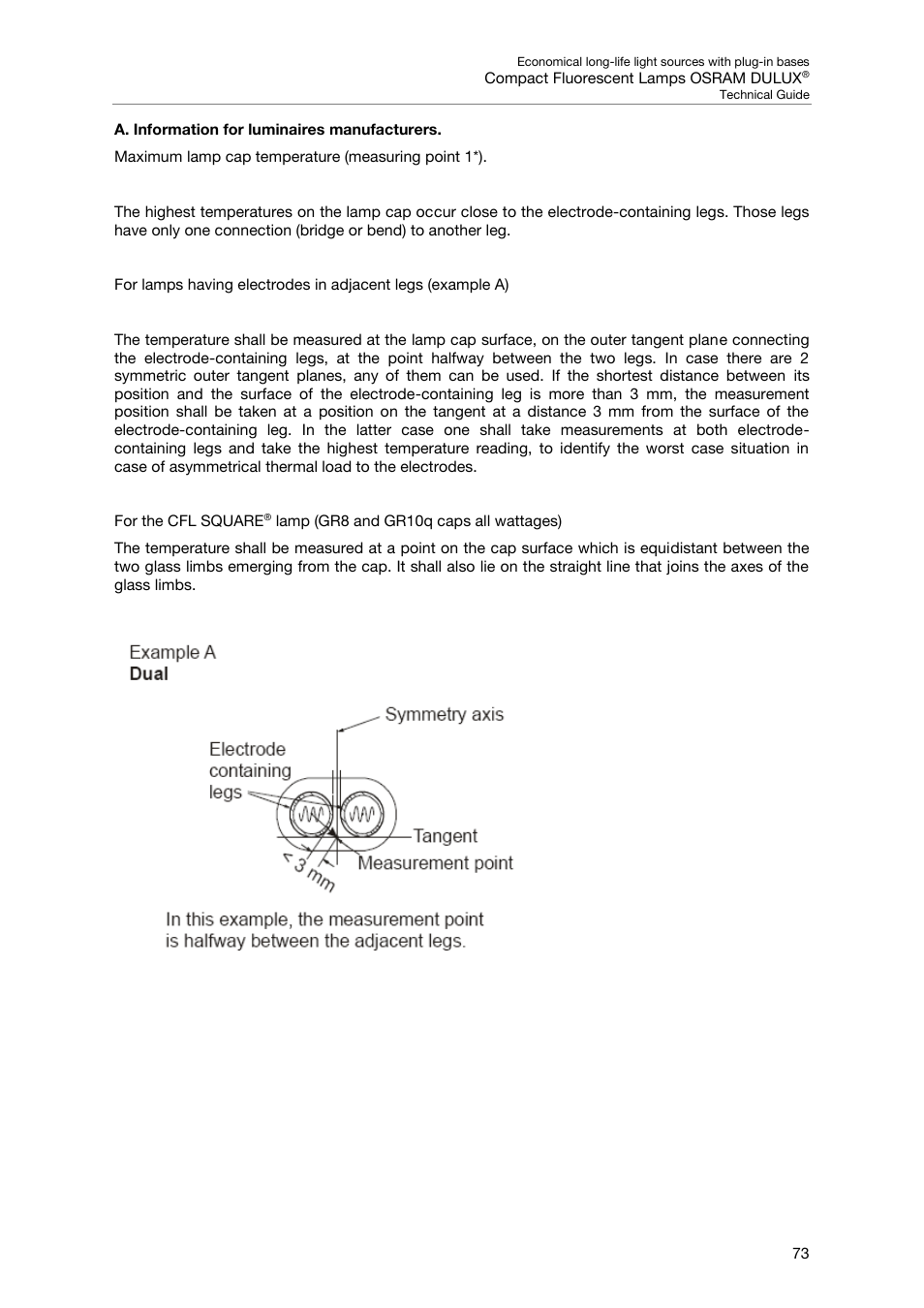 A. information for luminaires manufacturers | OSRAM DULUX F User Manual | Page 75 / 108