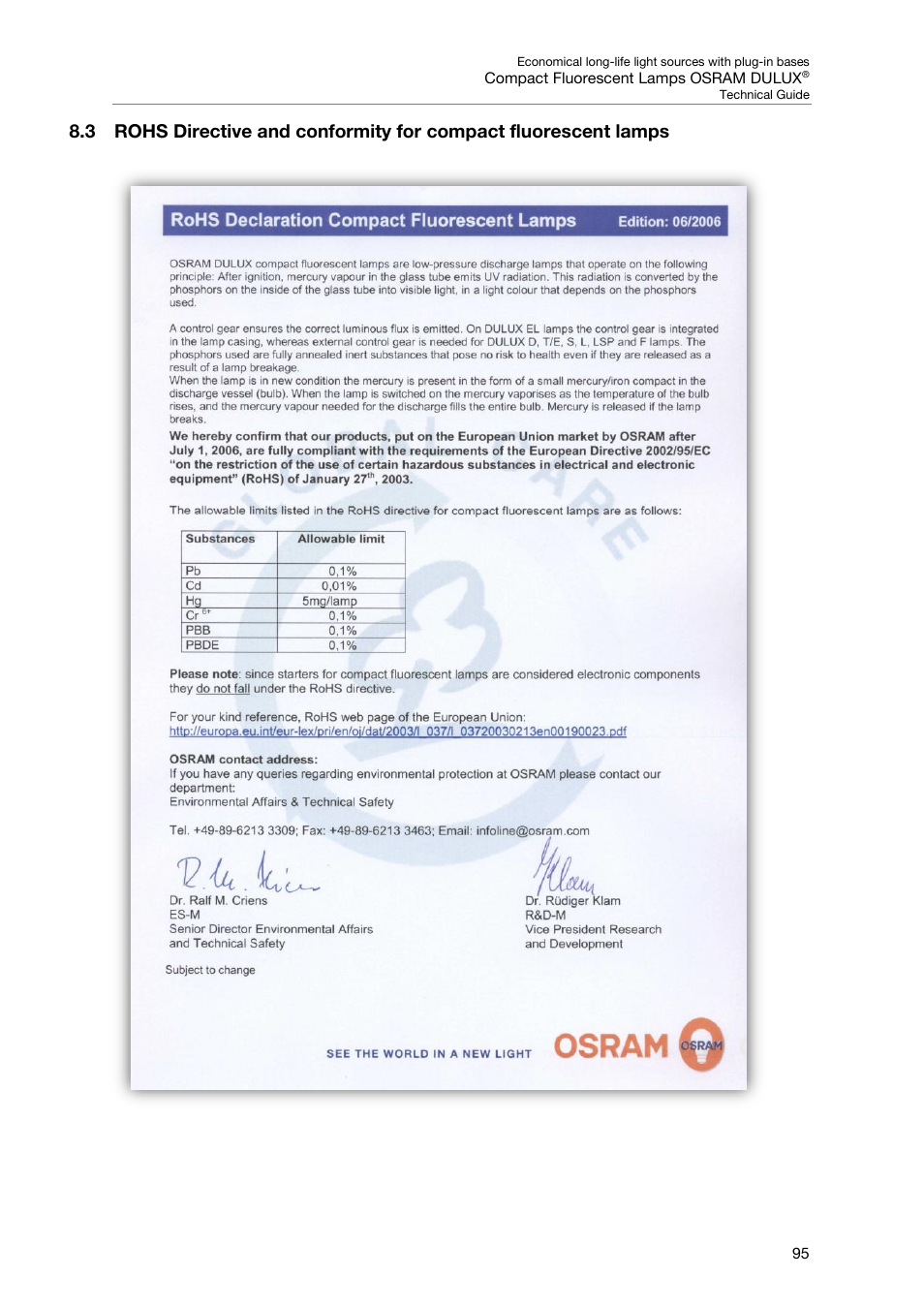 OSRAM DULUX F User Manual | Page 97 / 108