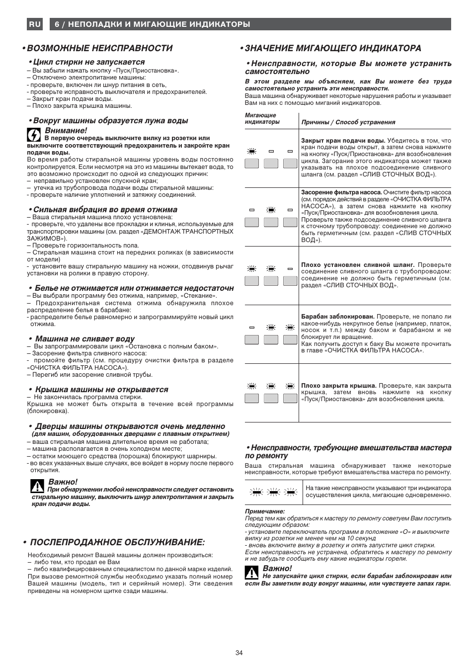 Fagor 1FET-107W User Manual | Page 34 / 44