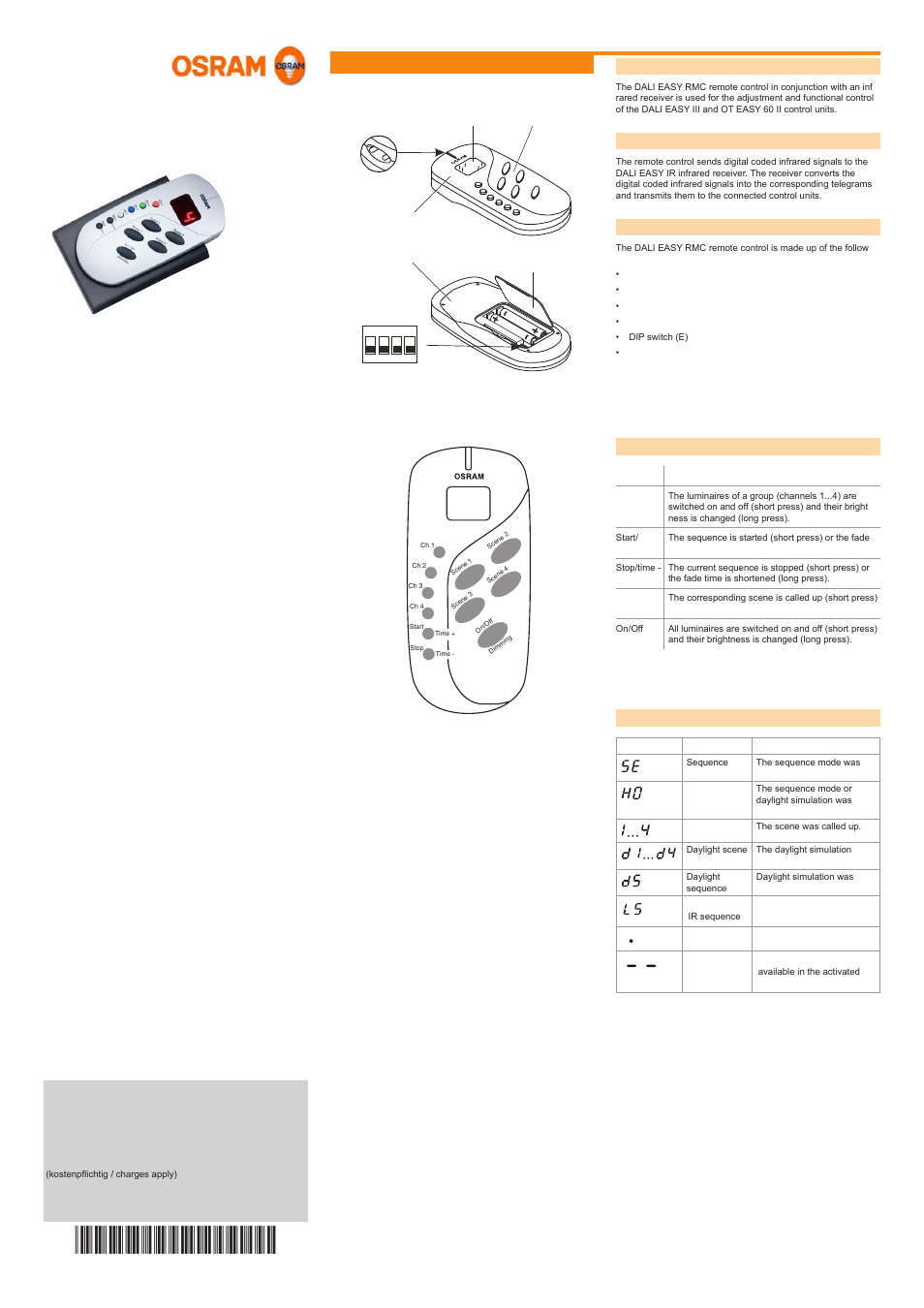 OSRAM EASY RMC User Manual | 2 pages