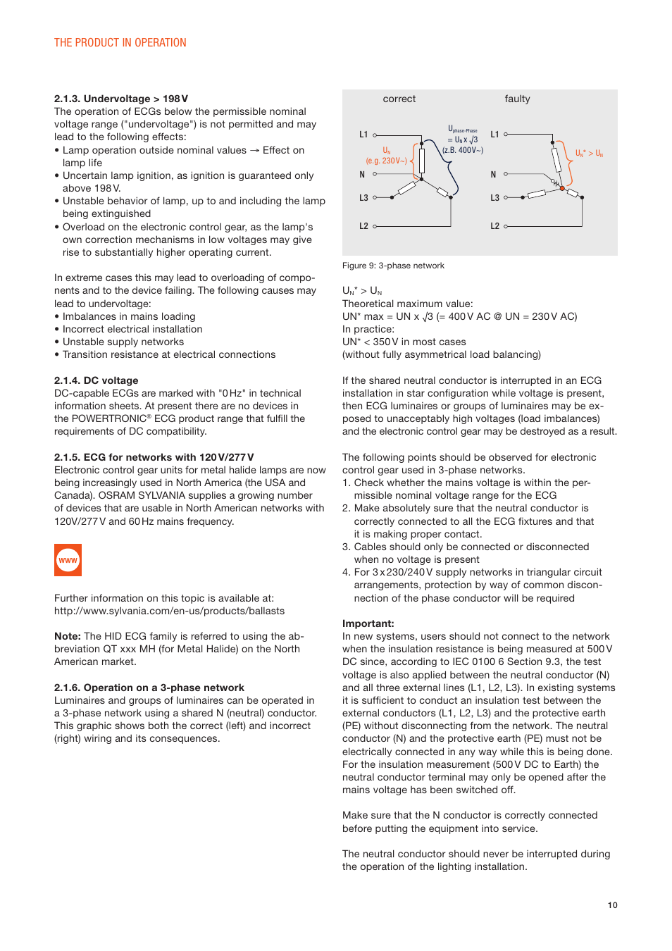 The product in operation | OSRAM POWERTRONIC PT-FIT I ECG for HID lamps, with cable clamp User Manual | Page 10 / 42