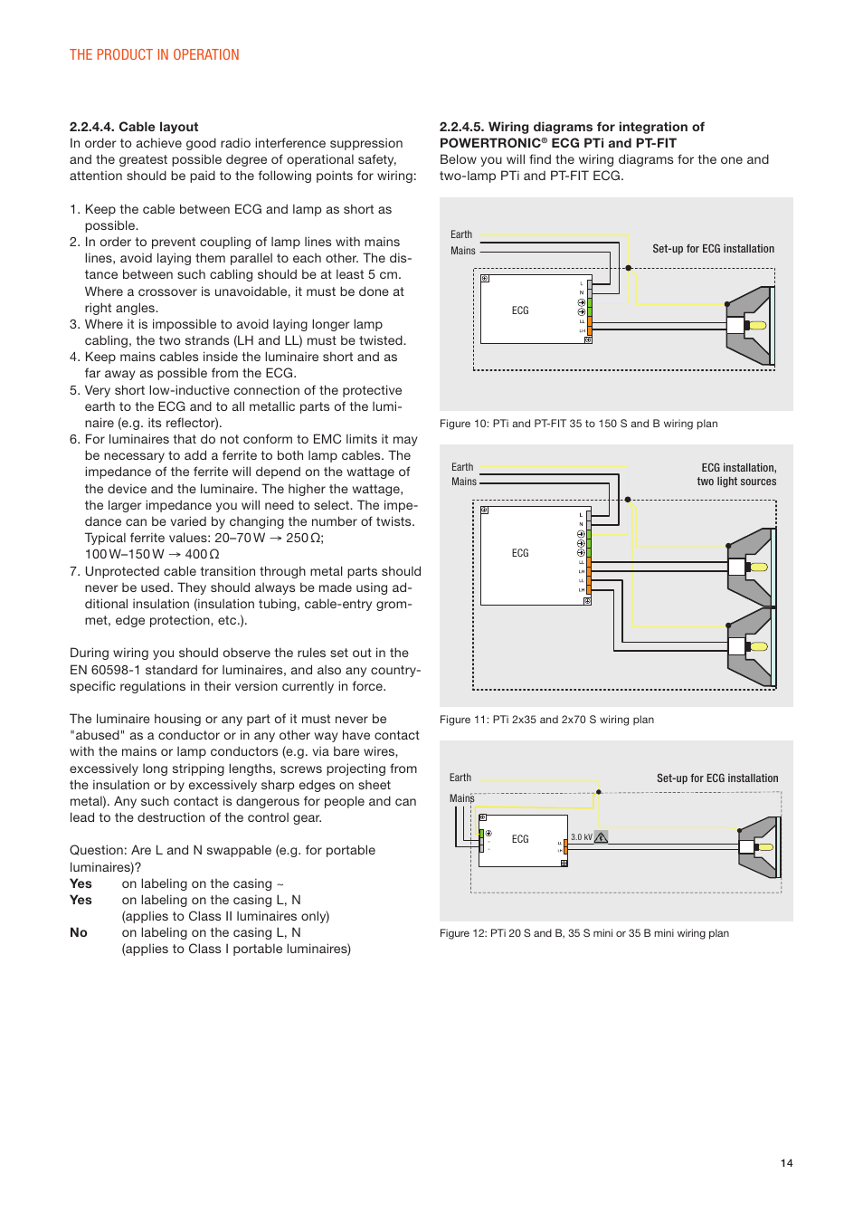 OSRAM POWERTRONIC PT-FIT I ECG for HID lamps, with cable clamp User Manual | Page 14 / 42