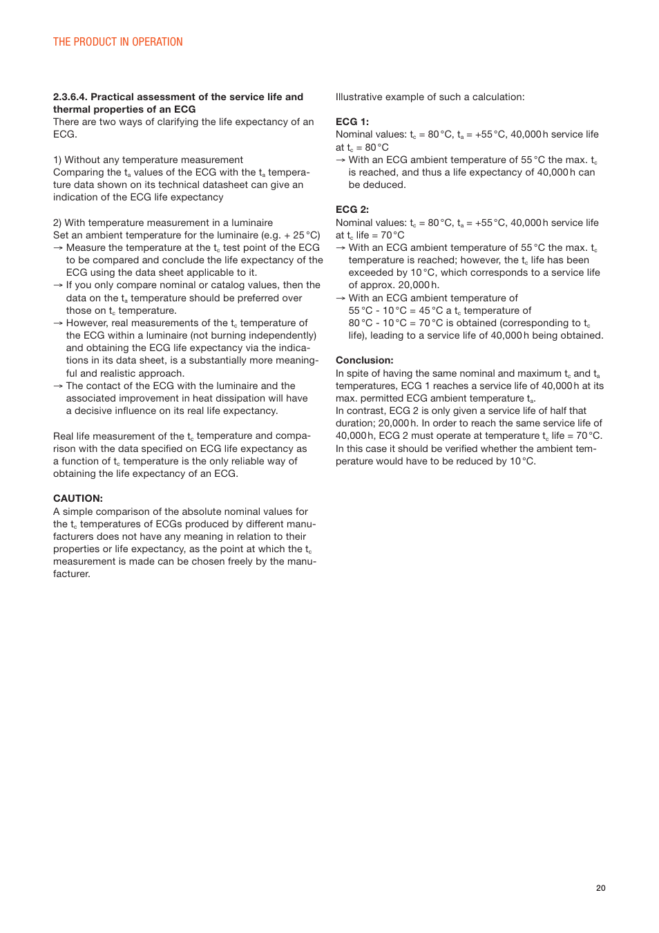 The product in operation | OSRAM POWERTRONIC PT-FIT I ECG for HID lamps, with cable clamp User Manual | Page 20 / 42
