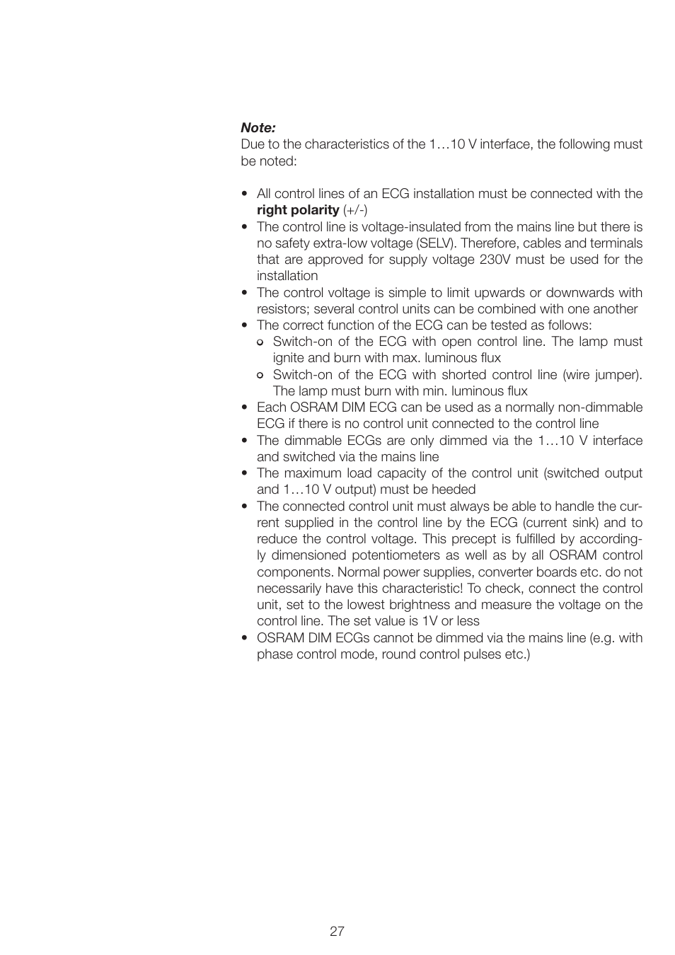 OSRAM QUICKTRONIC INTELLIGENT DIM CFL User Manual | Page 28 / 92
