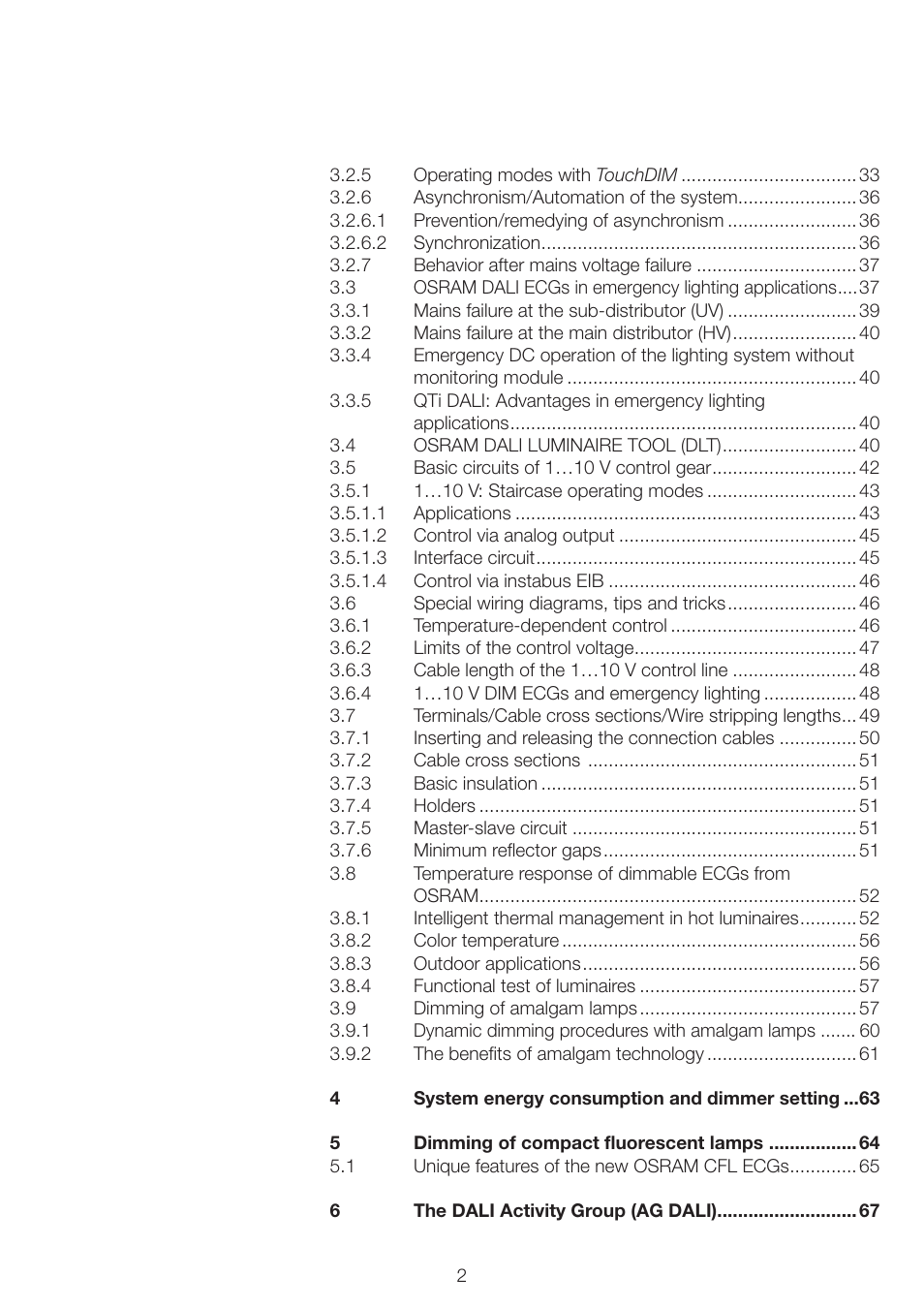 OSRAM QUICKTRONIC INTELLIGENT DIM CFL User Manual | Page 3 / 92