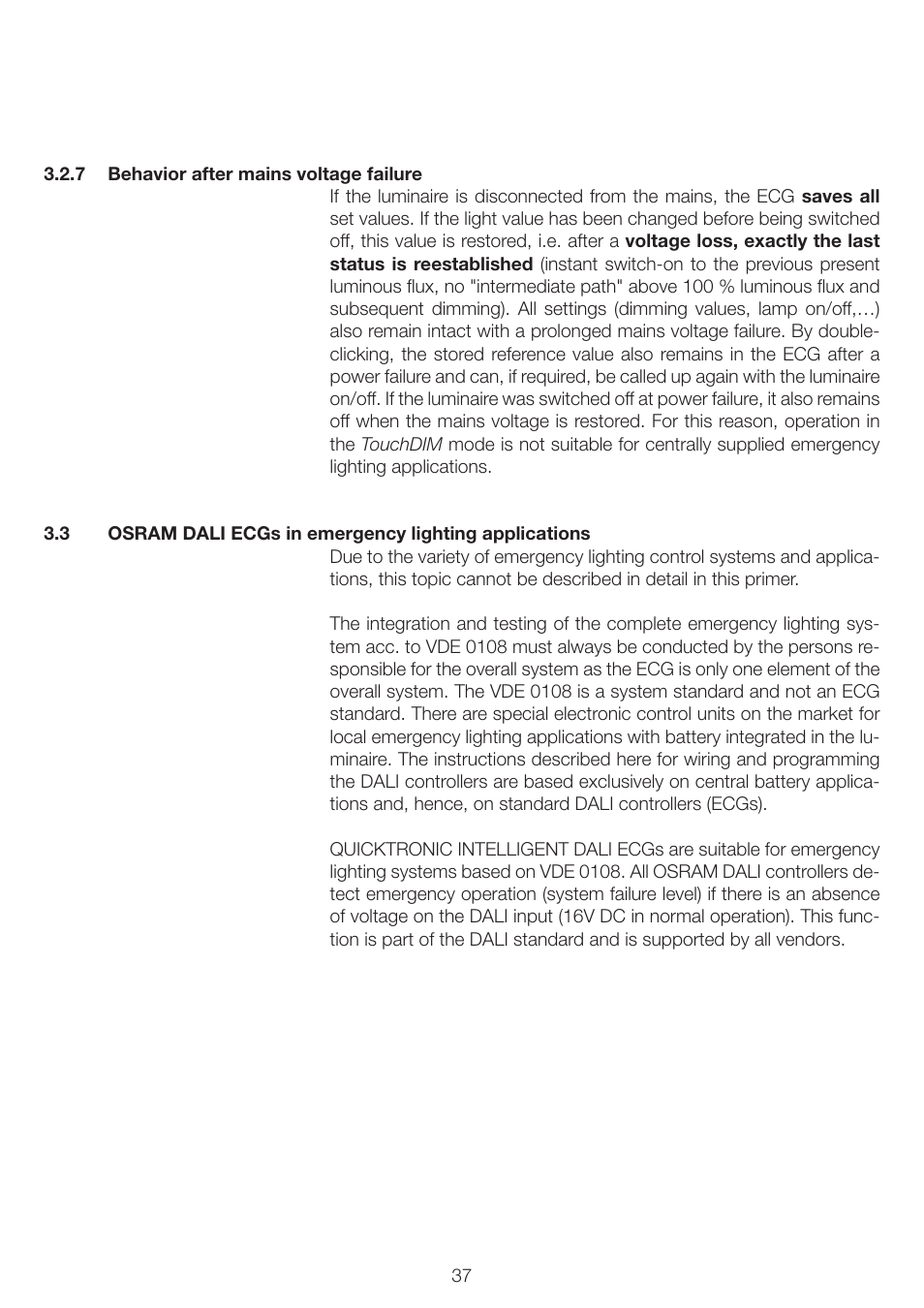 OSRAM QUICKTRONIC INTELLIGENT DIM CFL User Manual | Page 38 / 92