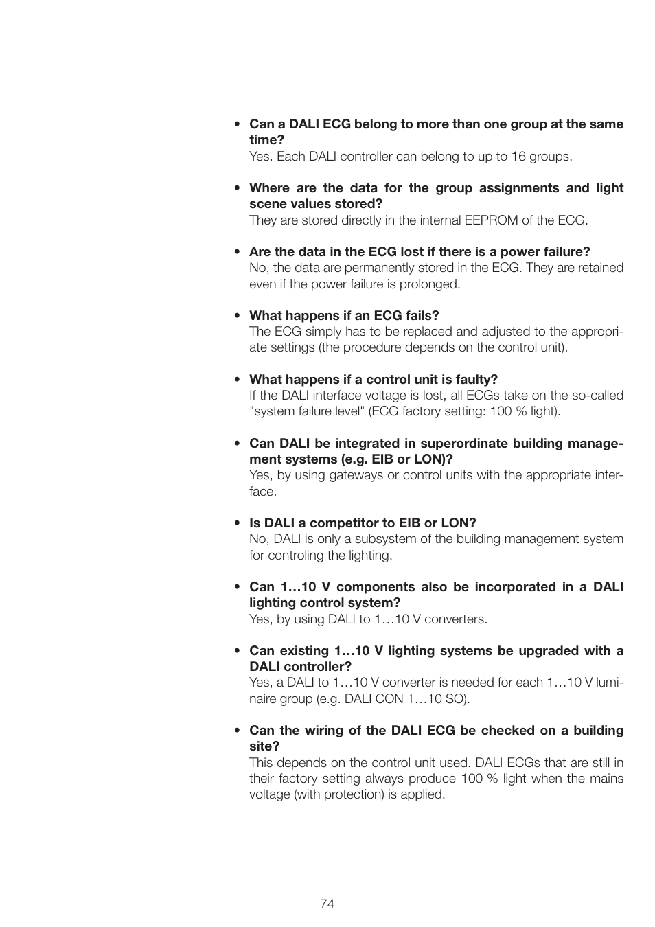 OSRAM QUICKTRONIC INTELLIGENT DIM CFL User Manual | Page 75 / 92