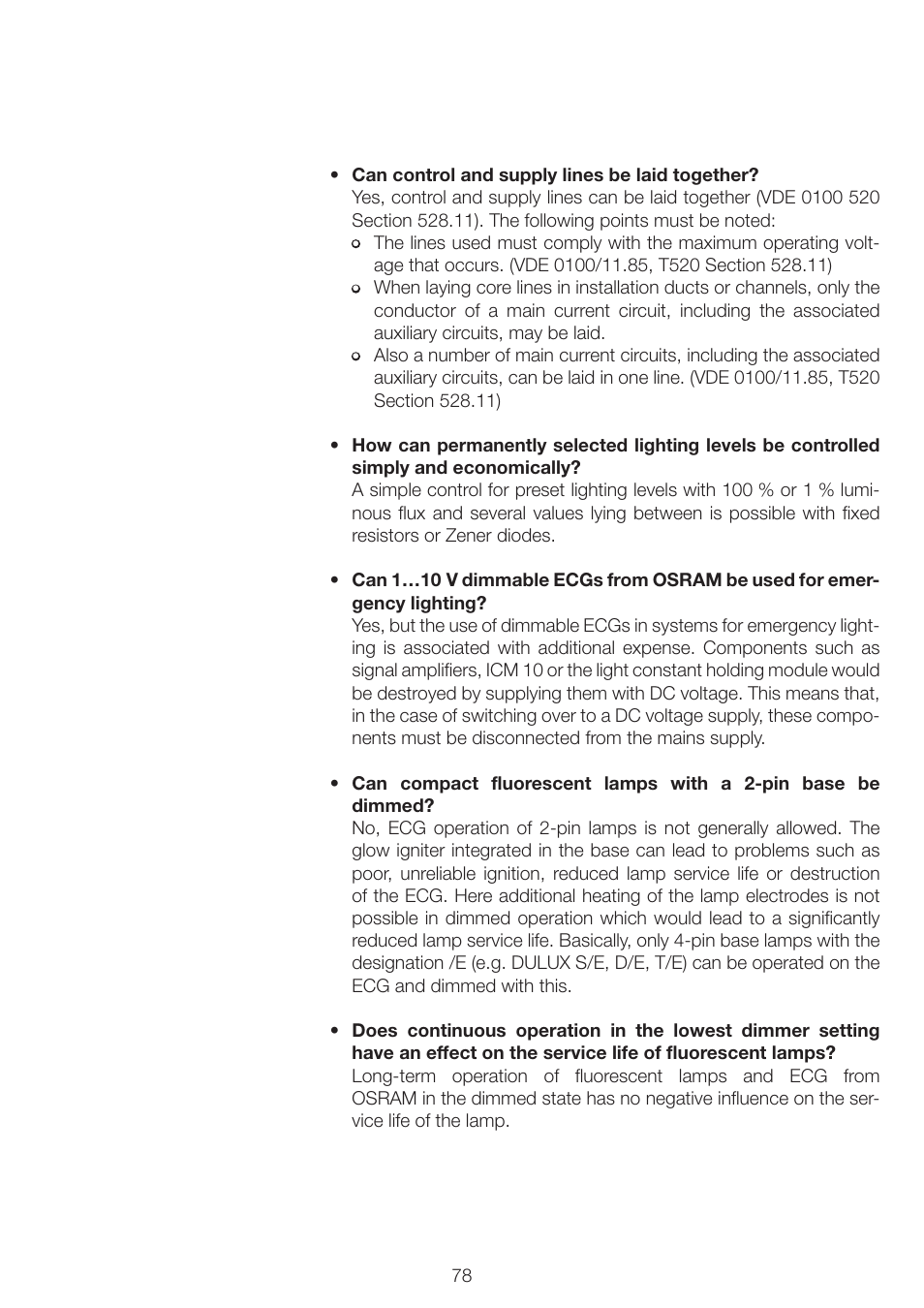 OSRAM QUICKTRONIC INTELLIGENT DIM CFL User Manual | Page 79 / 92