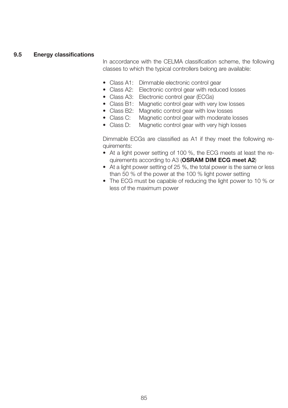 OSRAM QUICKTRONIC INTELLIGENT DIM CFL User Manual | Page 86 / 92