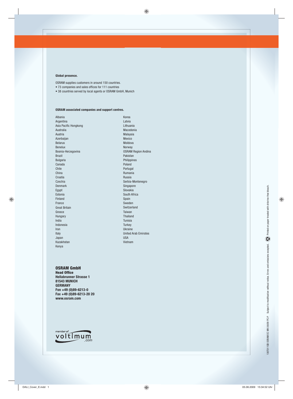 Osram gmbh | OSRAM QUICKTRONIC INTELLIGENT DIM CFL User Manual | Page 92 / 92