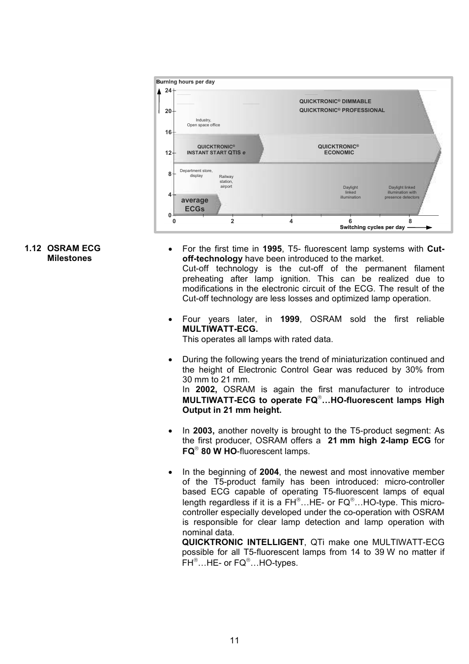 He- or fq, Ho-types | OSRAM QUICKTRONIC-M ECG for circular FL 16 mm User Manual | Page 12 / 93