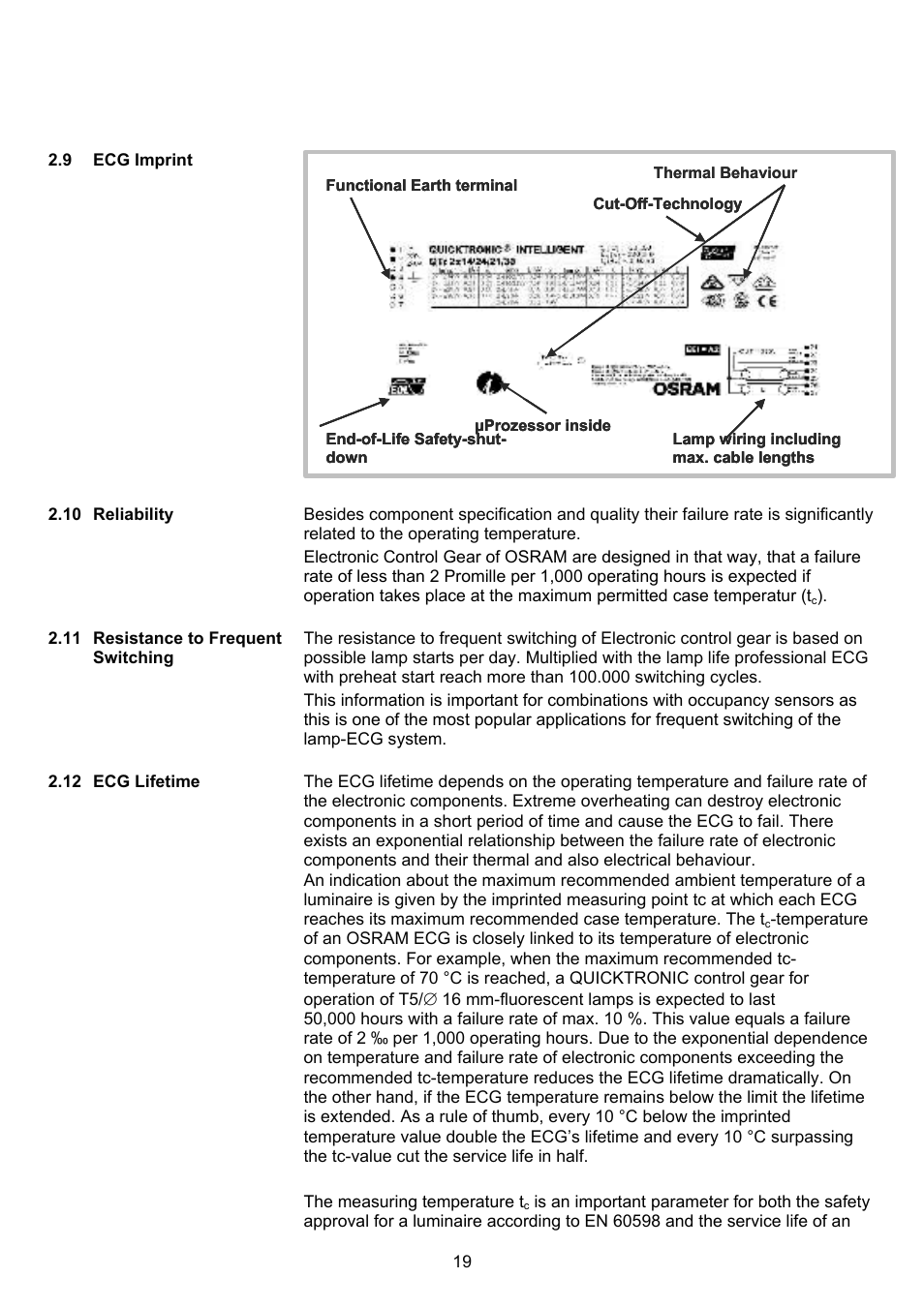 OSRAM QUICKTRONIC-M ECG for circular FL 16 mm User Manual | Page 20 / 93