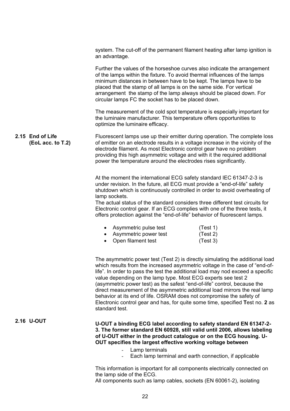 OSRAM QUICKTRONIC-M ECG for circular FL 16 mm User Manual | Page 23 / 93