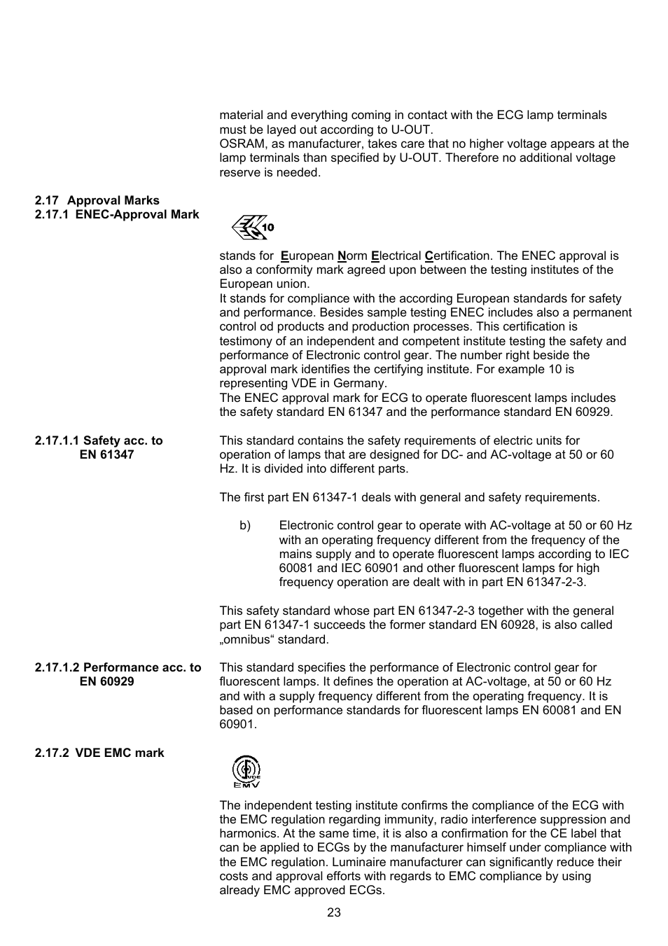 OSRAM QUICKTRONIC-M ECG for circular FL 16 mm User Manual | Page 24 / 93