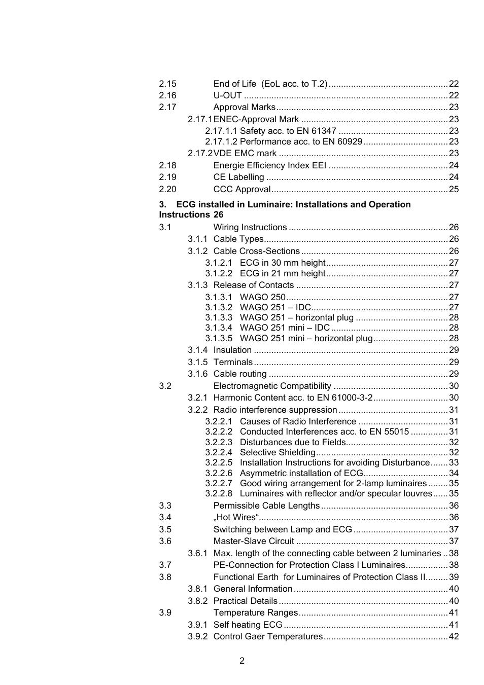 OSRAM QUICKTRONIC-M ECG for circular FL 16 mm User Manual | Page 3 / 93