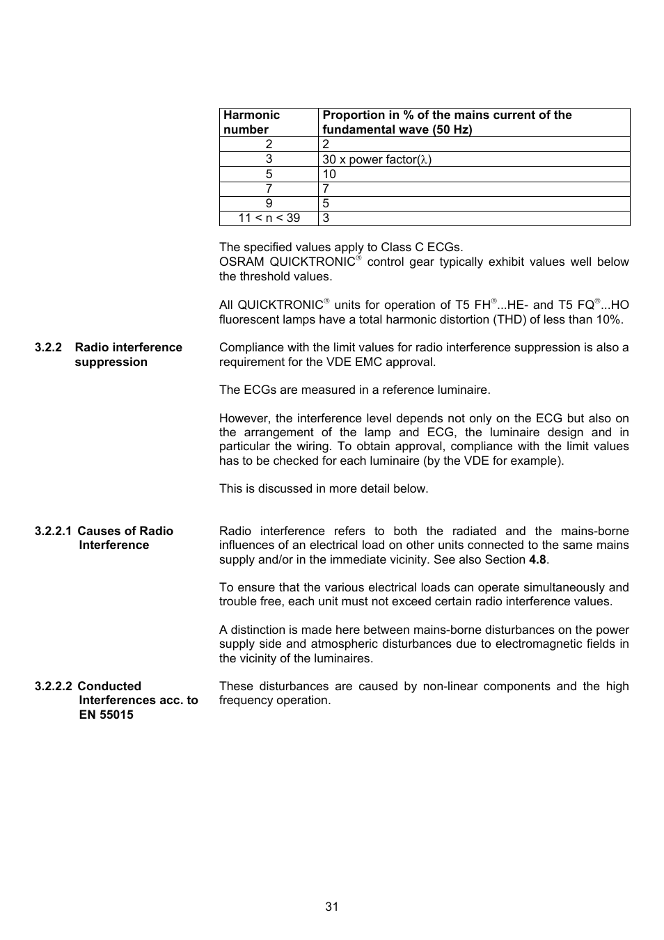 OSRAM QUICKTRONIC-M ECG for circular FL 16 mm User Manual | Page 32 / 93