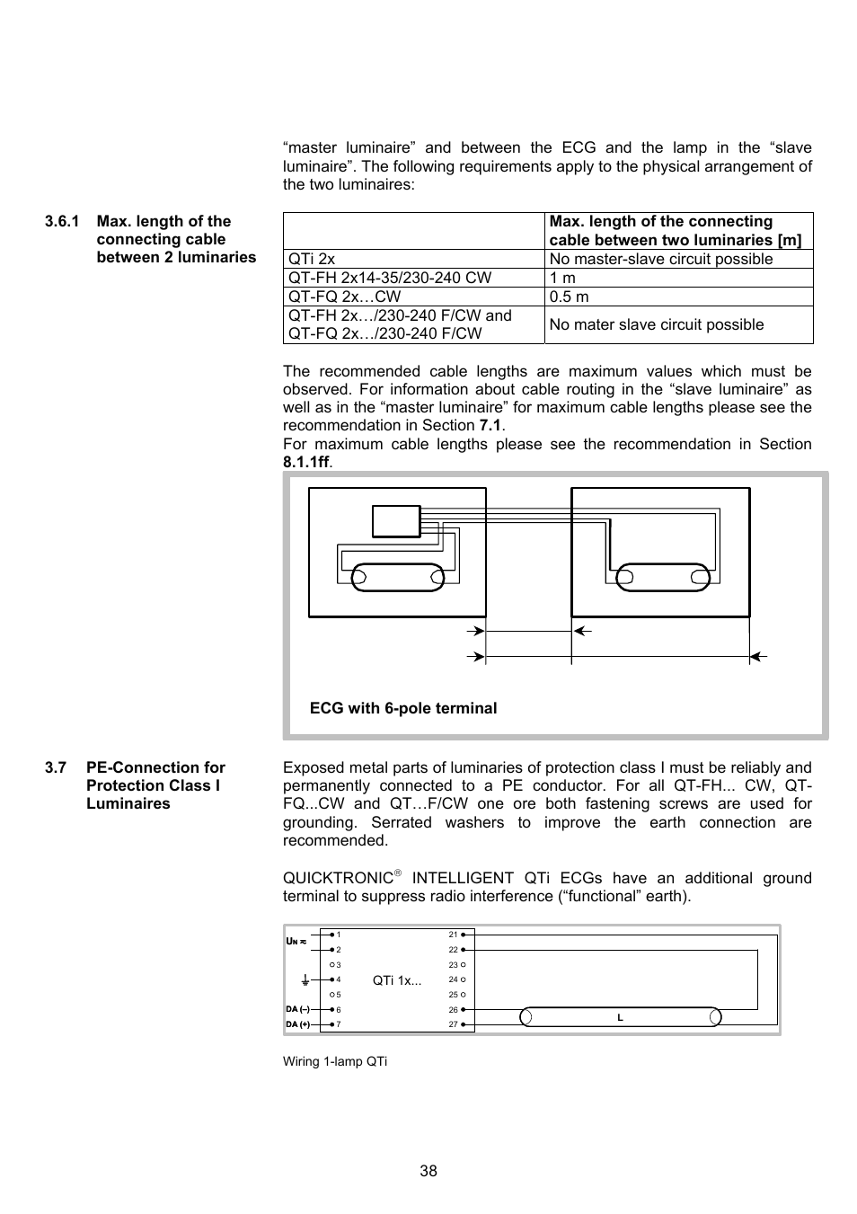 Ecg with 6-pole terminal | OSRAM QUICKTRONIC-M ECG for circular FL 16 mm User Manual | Page 39 / 93