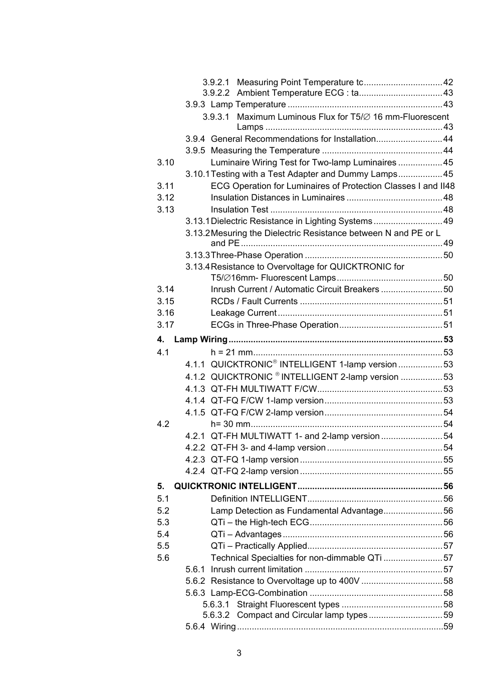 OSRAM QUICKTRONIC-M ECG for circular FL 16 mm User Manual | Page 4 / 93